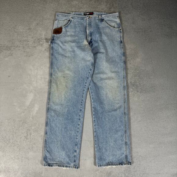 Wrangler Riggs Workwear Light Wash Carpenter Jeans - Size: 40x34 - Picture 1 of 7